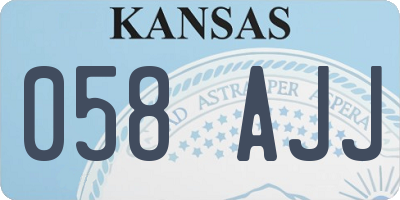 KS license plate 058AJJ