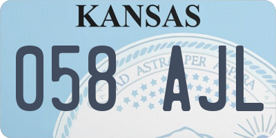 KS license plate 058AJL