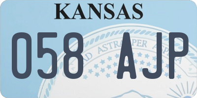 KS license plate 058AJP