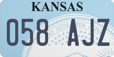 KS license plate 058AJZ