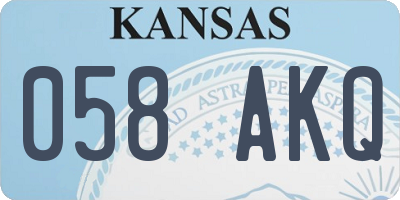KS license plate 058AKQ