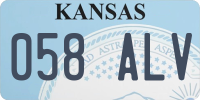 KS license plate 058ALV