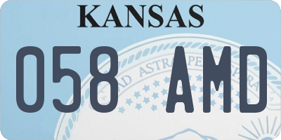 KS license plate 058AMD