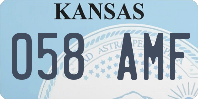 KS license plate 058AMF