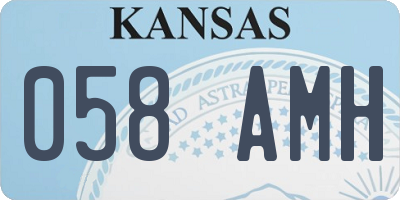 KS license plate 058AMH