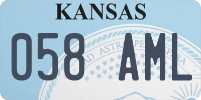 KS license plate 058AML
