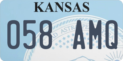 KS license plate 058AMQ