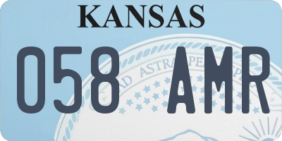KS license plate 058AMR