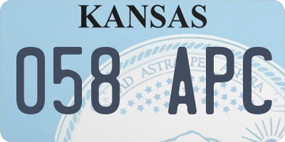KS license plate 058APC