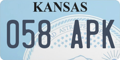 KS license plate 058APK