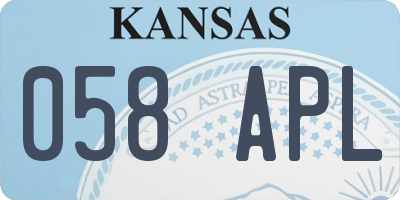 KS license plate 058APL