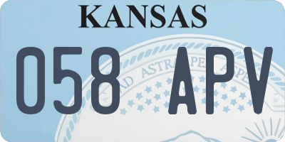 KS license plate 058APV