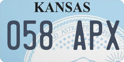 KS license plate 058APX
