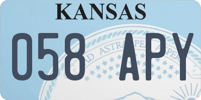 KS license plate 058APY