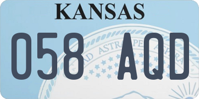 KS license plate 058AQD