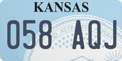 KS license plate 058AQJ