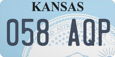 KS license plate 058AQP