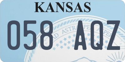 KS license plate 058AQZ