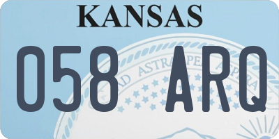 KS license plate 058ARQ