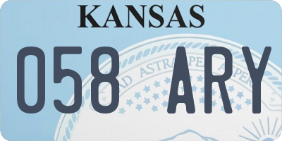 KS license plate 058ARY