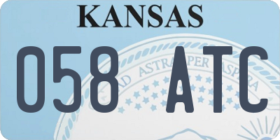 KS license plate 058ATC