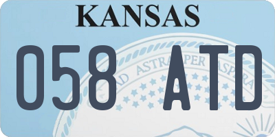 KS license plate 058ATD