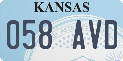 KS license plate 058AVD