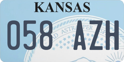 KS license plate 058AZH