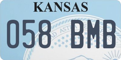 KS license plate 058BMB