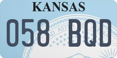 KS license plate 058BQD