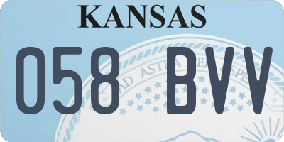KS license plate 058BVV