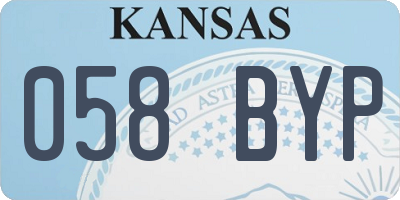 KS license plate 058BYP