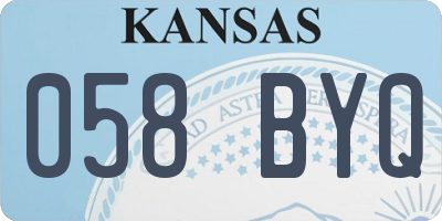 KS license plate 058BYQ