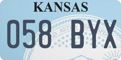 KS license plate 058BYX