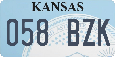 KS license plate 058BZK