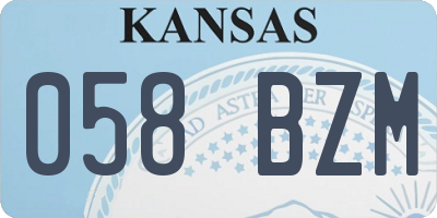 KS license plate 058BZM
