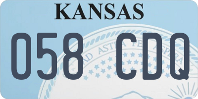 KS license plate 058CDQ