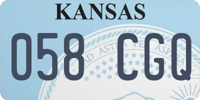 KS license plate 058CGQ