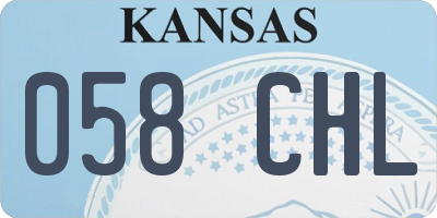 KS license plate 058CHL