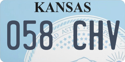 KS license plate 058CHV