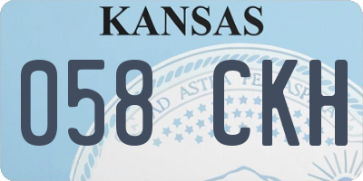 KS license plate 058CKH