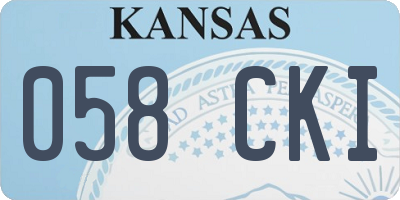 KS license plate 058CKI