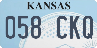 KS license plate 058CKQ