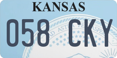KS license plate 058CKY