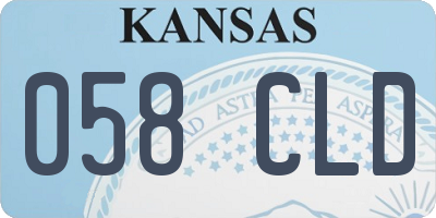 KS license plate 058CLD
