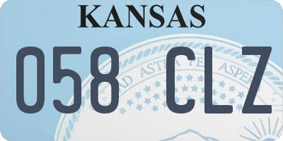 KS license plate 058CLZ