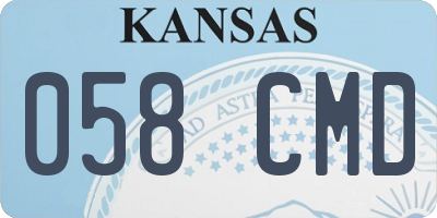 KS license plate 058CMD