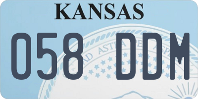 KS license plate 058DDM