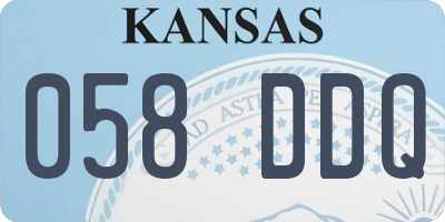 KS license plate 058DDQ