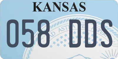 KS license plate 058DDS